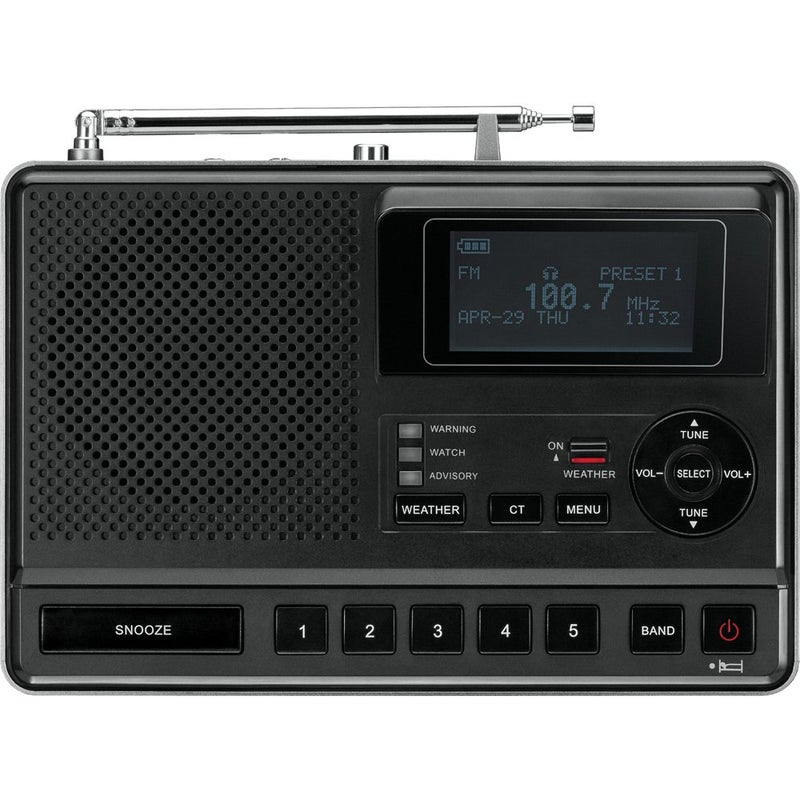 SANGEAN راديو طاولة الطقس المعتمد من Sangean CL-100 NOAA و S.A.M.E و Public Alert مع AM/FM-RBDS ونسخة احتياطية EEPROM لمحطات الإعداد المسبق - Image 2